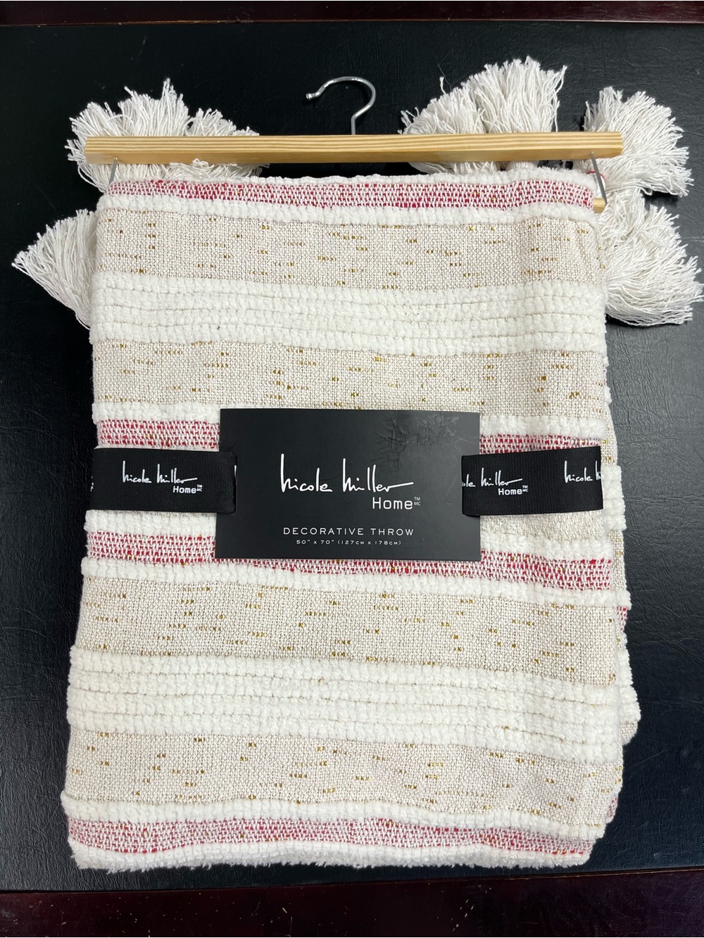 Nicole Miller decorative throw blanket